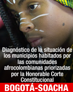 Diagnóstico de la situación de los municipios habitados por las comunidades afrocolombianas priorizadas por la Honorable Corte Constitucional en el departamento en Bogotá D.C. y Soacha